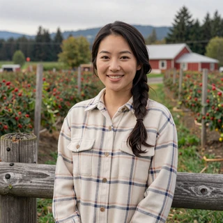 Mina, Korean-American berry-farm operator from Bellingham Washington, Asian country single on MuchDating