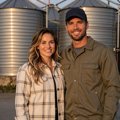 Caroline and Wes, Nebraska and Iowa farming couple who met on MuchDating