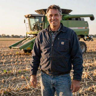 Ethan, 51-year-old Iowa large-scale row-crop farmer and widower, established country single on MuchDating