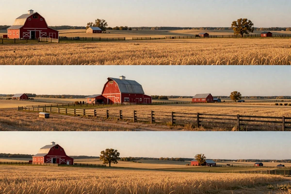 American farmland landscape, gateway to all 19 state country dating pages on MuchDating