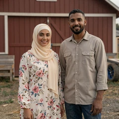 Aisha and Yusuf, Muslim farm couple married through MuchDating