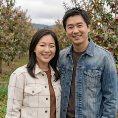 Mina and Kenji, Asian-American farming couple who met on MuchDating