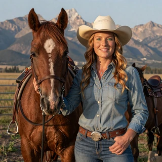 Annette, 39-year-old Montana ranch owner-operator, established country single on MuchDating