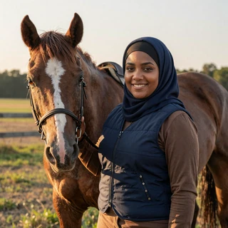 Khadijah, Muslim American equestrian and homesteader from Dearborn Michigan, country single on MuchDating