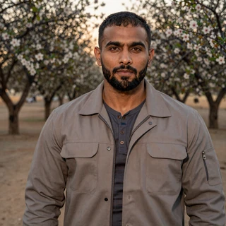 Omar, Muslim American almond grove operator from Modesto California, country single on MuchDating