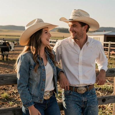 Katie and Cole, Wyoming ranch couple who met on MuchDating